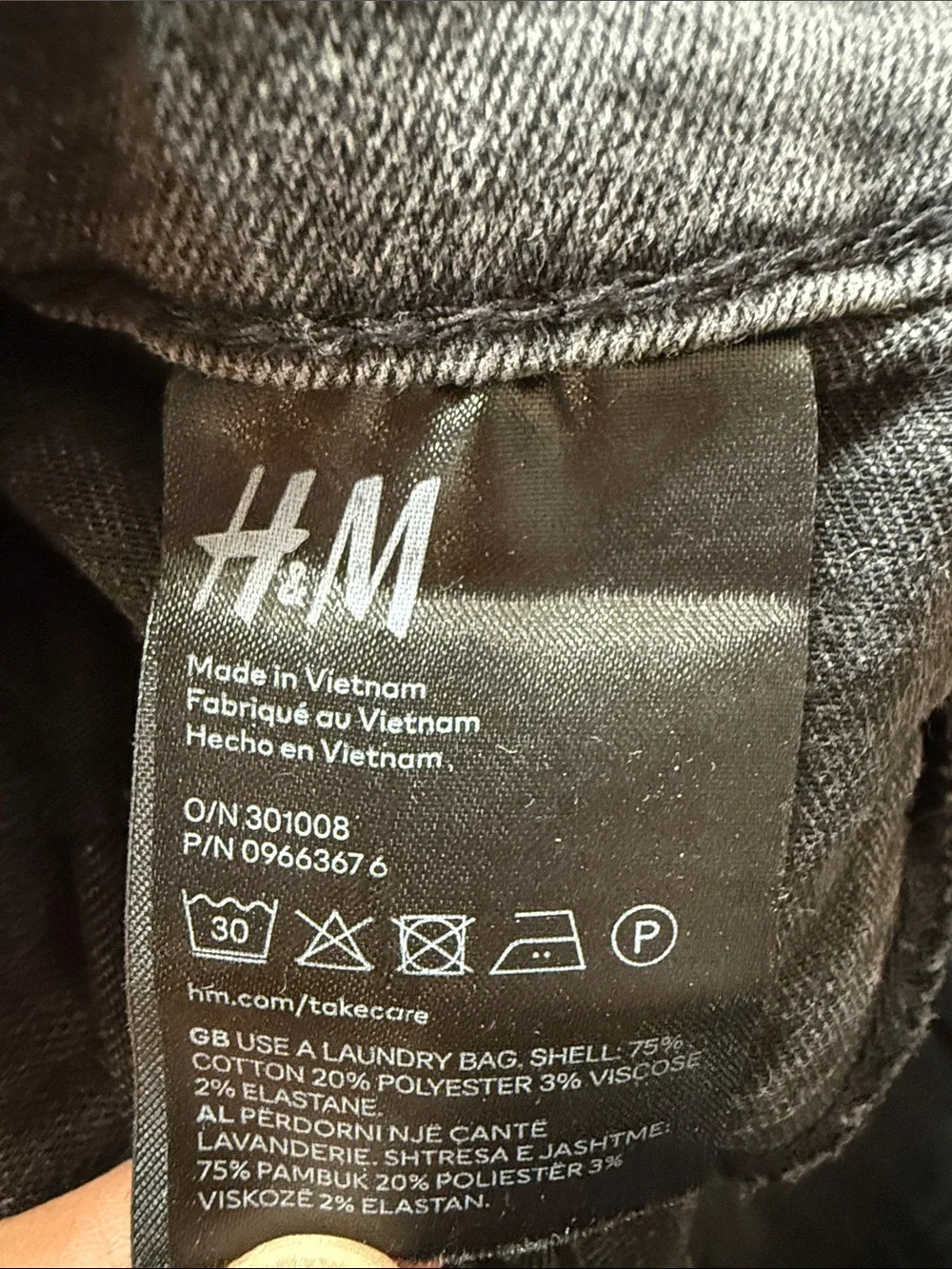 H&M Black Curvy Fit Ultra High Jeggings